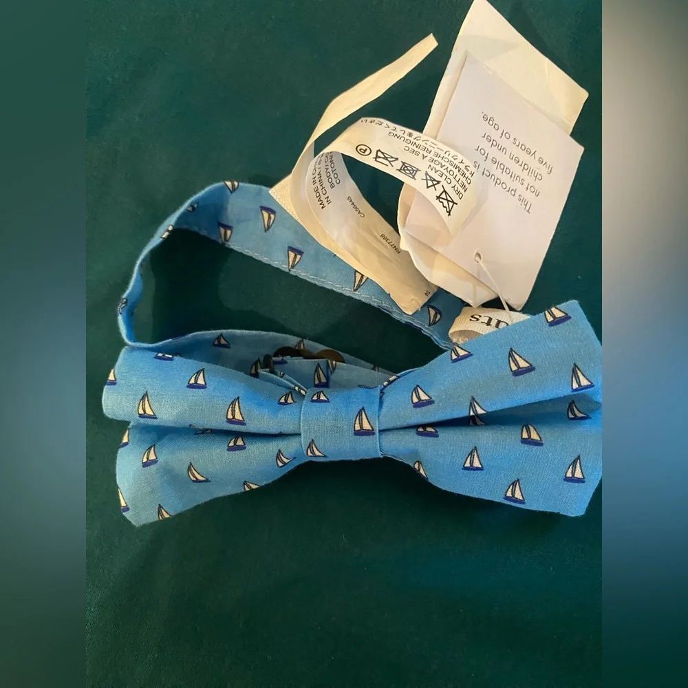 🆕 J Crew Crewcuts - Boys Sailboat Bow Tie, Blue, One size, NWT